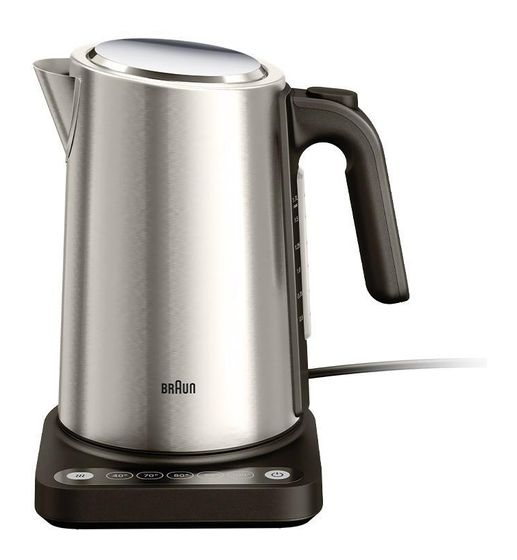 Braun WK5205 ID Collection 1,7 l Wasserkocher 2200 W  (Schwarz, Edelstahl) f&uuml;r 76,49 Euro