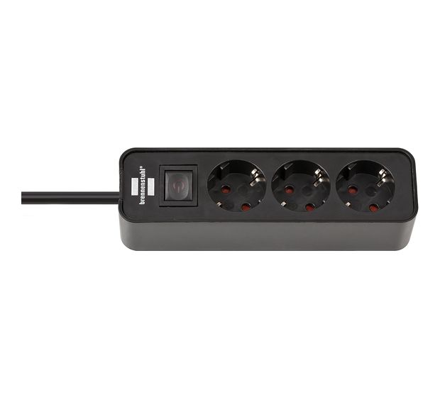 Brennenstuhl Ecolor Steckdosenleiste 3-fach schwarz 1,5m H05VV-F 3G1,5 f&uuml;r 9,79 Euro