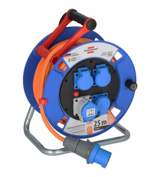 Brennenstuhl Garant Camping-Kabeltrommel 25m 1x CEE, 3xSchuko Steckdosen mit Sicherheitsabschaltung f&uuml;r 162,99 Euro