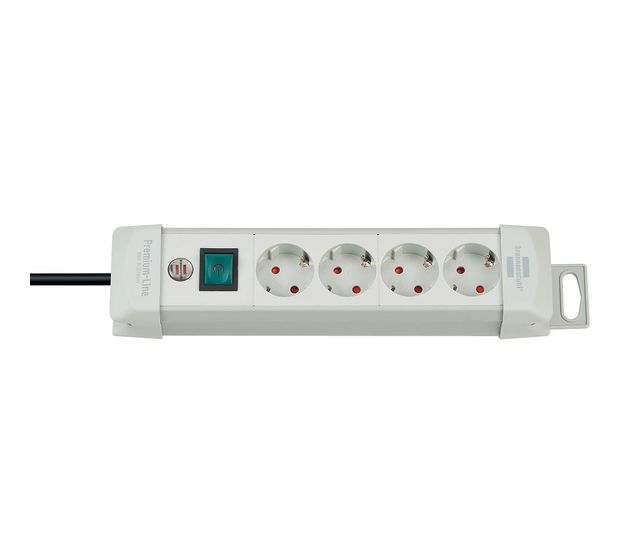 Brennenstuhl Premium-Line Steckdosenleiste 4-fach 1,8 m  (Grau) f&uuml;r 14,99 Euro