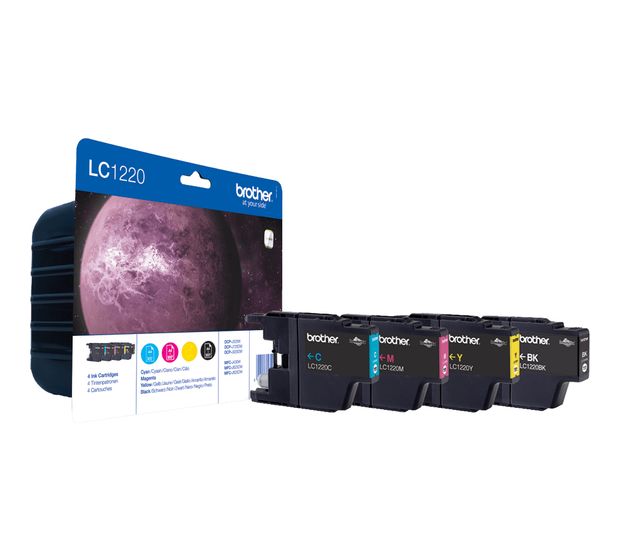Brother LC-1220VALBPDR originale Druckerpatronen Schwarz, Cyan, Magenta, Gelb 300 Seiten f&uuml;r 51,99 Euro