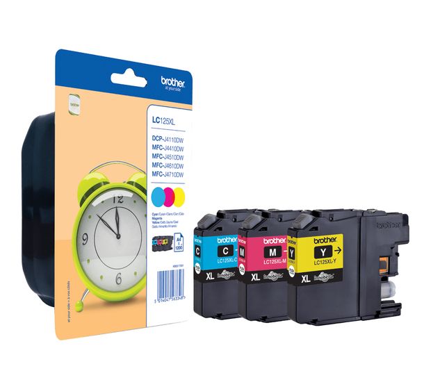 Brother LC-125XL originale Druckerpatronen Cyan, Magenta, Gelb f&uuml;r 65,49 Euro
