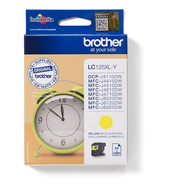 Brother LC-125XLY originale Druckerpatronen Gelb f&uuml;r 24,99 Euro
