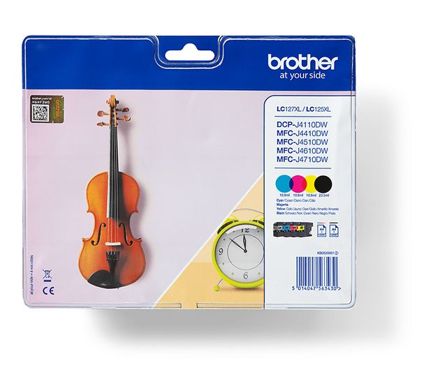 Brother LC-127XLVALBP originale Druckerpatronen Schwarz, Cyan, Magenta, Gelb 1200 Seiten f&uuml;r 103,99 Euro