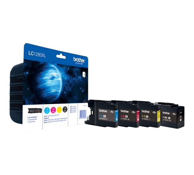 Brother LC-1280XLVALBPDR originale Druckerpatronen Schwarz, Cyan, Magenta, Gelb 2400 Seiten f&uuml;r 102,99 Euro