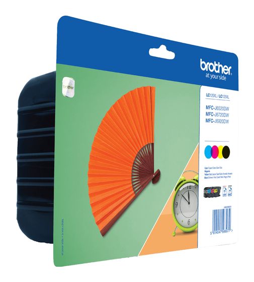 Brother LC-129XLVALBPDR originale Druckerpatronen Schwarz, Cyan, Kastenie, Gelb 2400 Seiten f&uuml;r 97,99 Euro