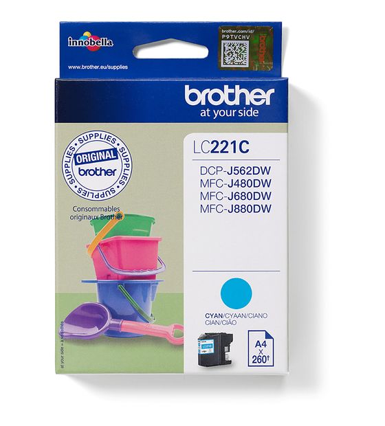 Brother LC-221C originale Druckerpatronen Cyan f&uuml;r 13,79 Euro