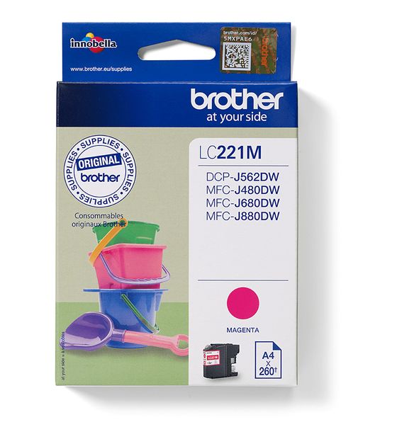 Brother LC-221M originale Druckerpatronen Magenta f&uuml;r 13,79 Euro