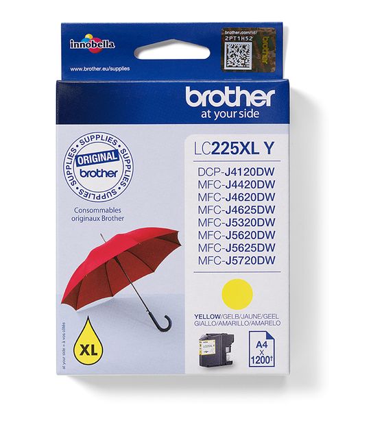 Brother LC-225XLY originale Druckerpatronen Gelb f&uuml;r 22,99 Euro