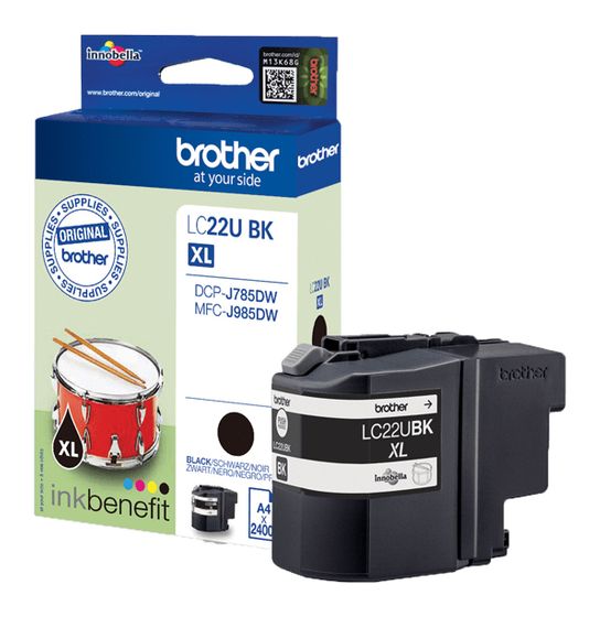 Brother LC-22UBK originale Druckerpatronen Schwarz 2400 Seiten f&uuml;r 26,49 Euro