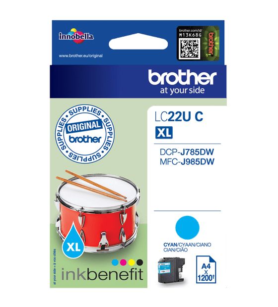Brother LC-22UC originale Druckerpatronen Cyan f&uuml;r 16,99 Euro