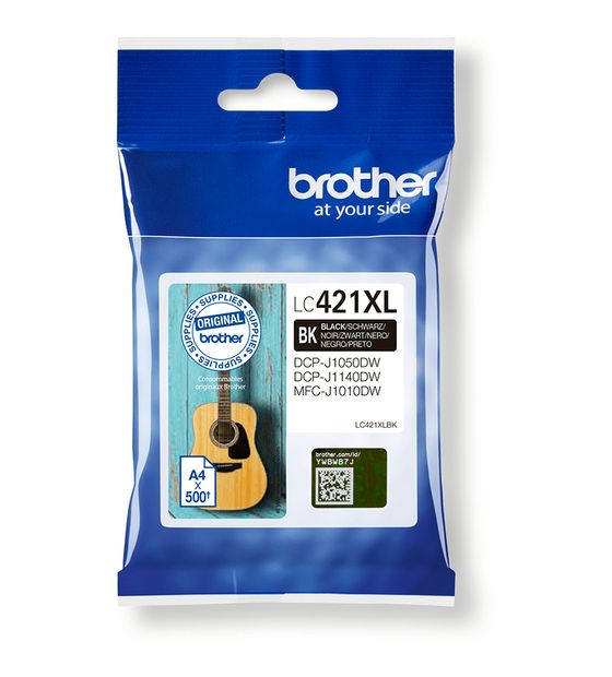 Brother LC-421XLBK originale Druckerpatronen Schwarz 500 Seiten f&uuml;r 24,99 Euro