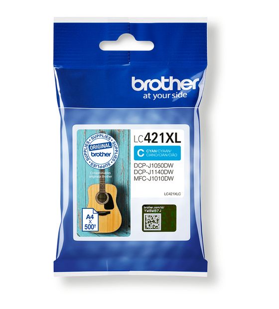 Brother LC-421XLC originale Druckerpatronen Cyan f&uuml;r 20,99 Euro
