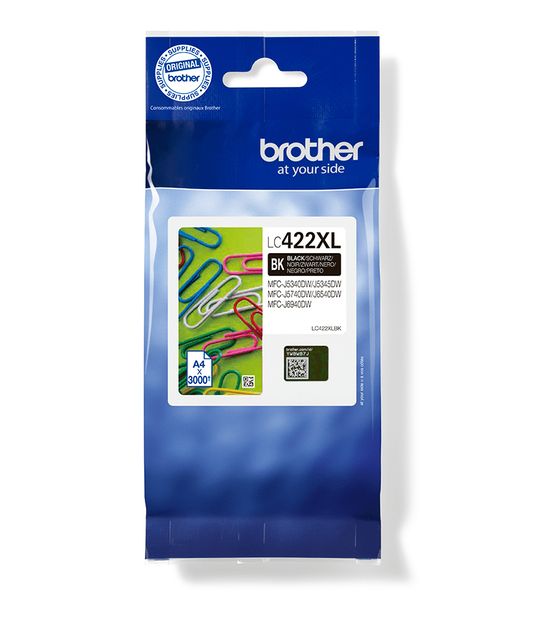 Brother LC-422XLBK originale Druckerpatronen Schwarz 3000 Seiten f&uuml;r 43,99 Euro