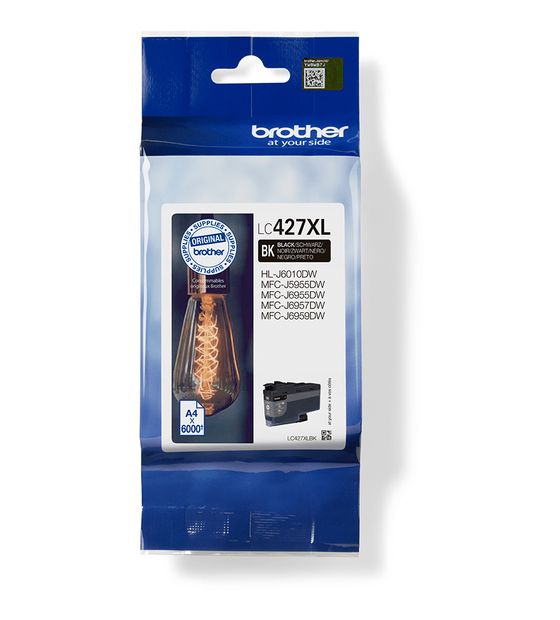 Brother LC-427XLBK originale Druckerpatronen Schwarz 6000 Seiten f&uuml;r 84,99 Euro