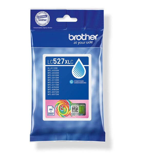 Brother LC-527XLC originale Druckerpatronen Cyan f&uuml;r 37,49 Euro