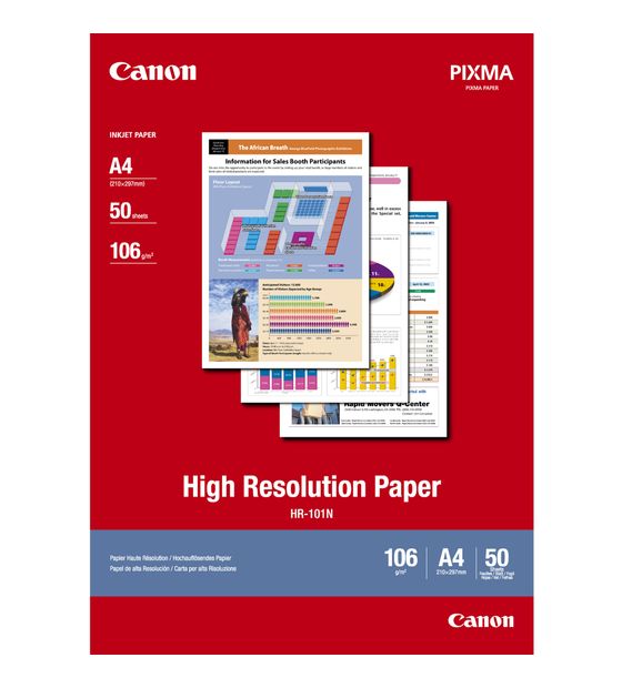 Canon HR-101N Hochauflösendes Papier A4, 50 Blatt f&uuml;r 7,79 Euro