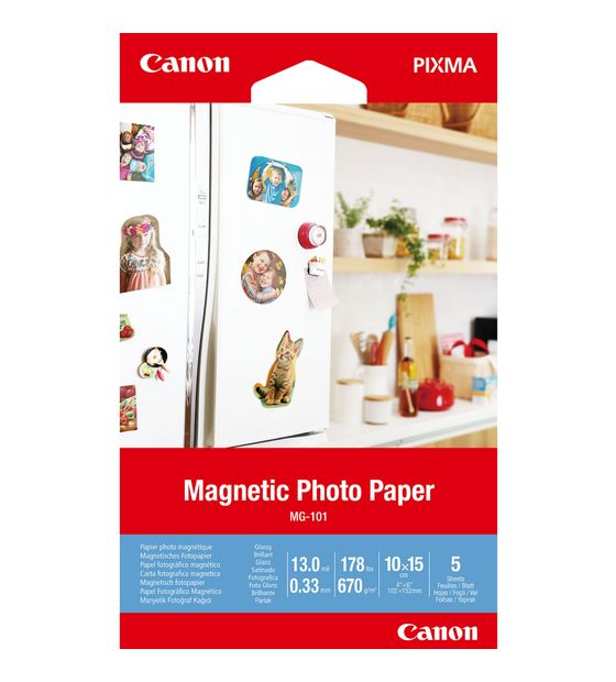 Canon MG-101 Magnetisches Fotopapier, 10 x 15 cm, 5 Blatt f&uuml;r 7,99 Euro