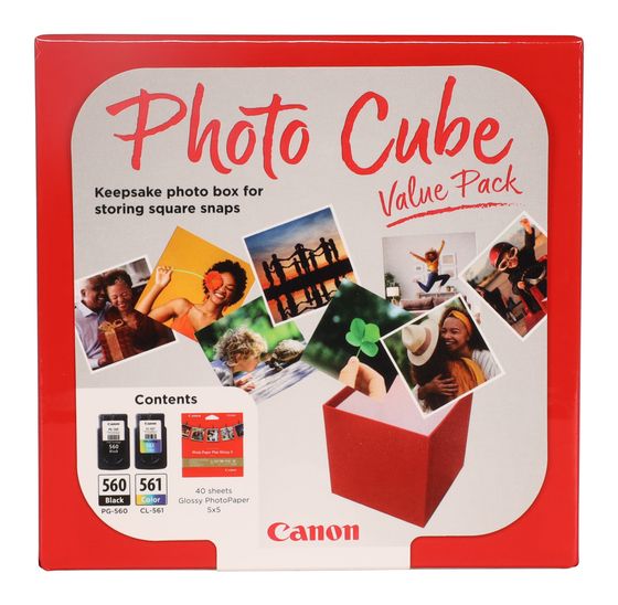 Canon PG-560/CL-561 Photo Cube Value Pack originale Druckerpatronen Schwarz, Cyan, Magenta, Gelb f&uuml;r 54,49 Euro