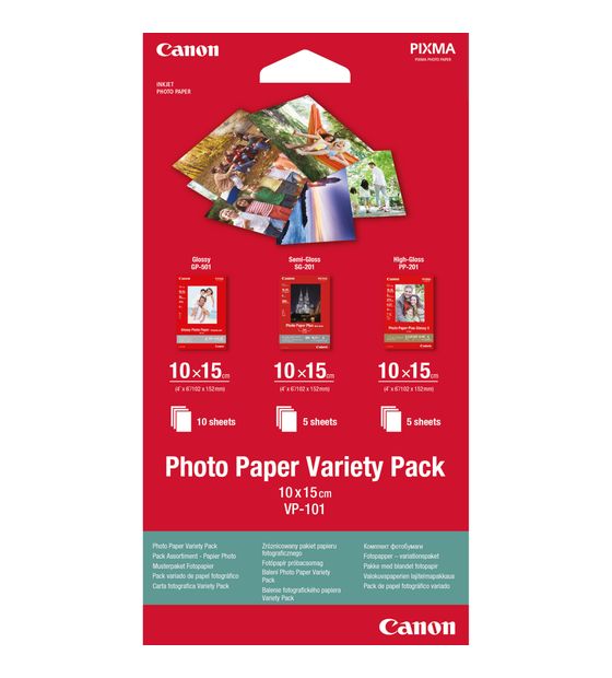Canon VP-101 Fotopapier Musterpaket Postkarte – 20 Blatt f&uuml;r 4,99 Euro