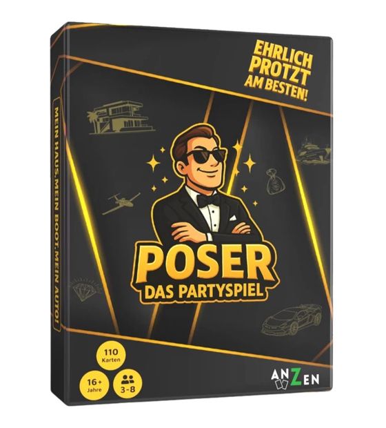 Carletto Poser - Das Partyspiel Kartenspiel bis zu 8 Spielern ab 16 Jahr(e) f&uuml;r 17,99 Euro