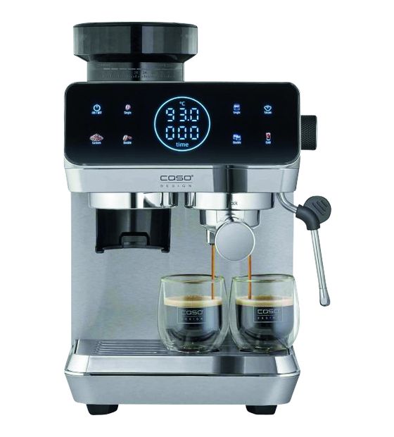 Caso 1826 Espresso Gourmet & Grind Siebträger Kaffeemaschine 20 bar 1500 W  (Edelstahl) f&uuml;r 238,99 Euro