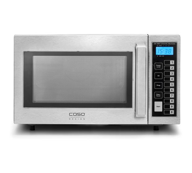 Caso CM1000 Ceramic Electronic Freistehende Mikrowelle 1000 W Größe: mittel 3 Stufen Grill  (Schwarz, Edelstahl) f&uuml;r 296,99 Euro