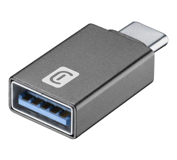 Cellular Line Adapter Stecker USB C auf USB A Buchse  (Schwarz) f&uuml;r 13,99 Euro