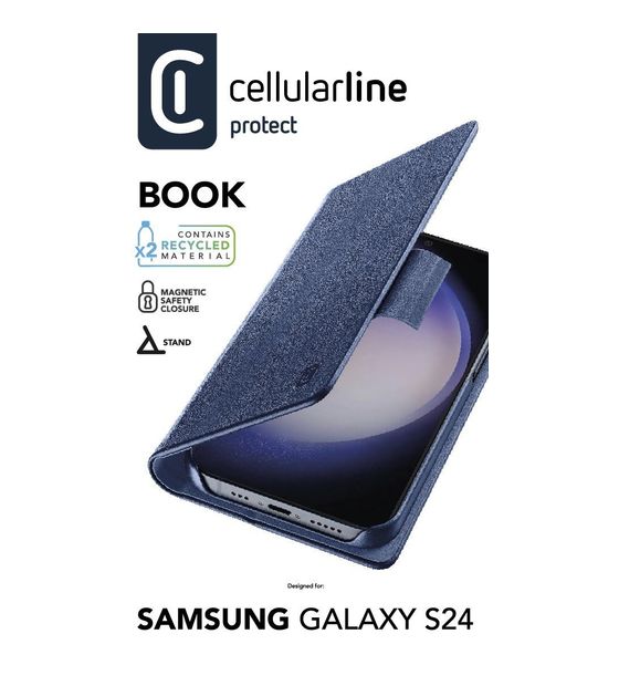 Cellular Line Book Folio für Samsung Galaxy S24  (Blau) f&uuml;r 18,99 Euro