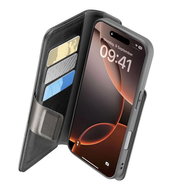 Cellular Line Book Agenda Folio für Apple iPhone 16 Pro Max  (Schwarz) f&uuml;r 25,49 Euro