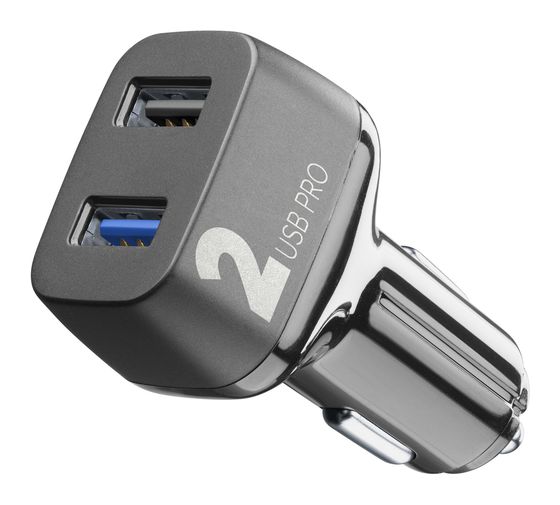 Cellular Line Car Multipower 2 FAST - iPhone, Samsung, Xiaomi, Oppo and other Smartphones and Tablets Schnelles Autoladegerät mit zwei Ports, 36W f&uuml;r 19,99 Euro