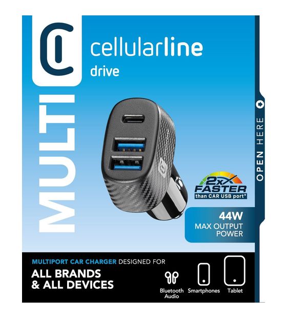 Cellular Line Car Multipower Trio - iPhone, Samsung, Xiaomi, Oppo and other Smartphones and Tablets f&uuml;r 26,99 Euro