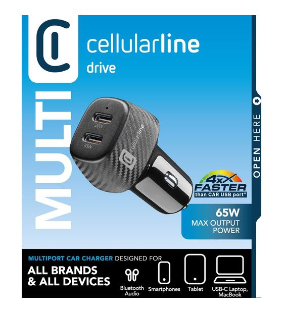 Cellular Line Car Power Hyper - iPhone, Samsung, Xiaomi, Oppo and other Smartphones and Tablets f&uuml;r 34,99 Euro