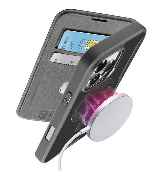 Cellular Line Daily Mag Folio für Apple iPhone 16 Pro Max  (Schwarz) f&uuml;r 29,99 Euro
