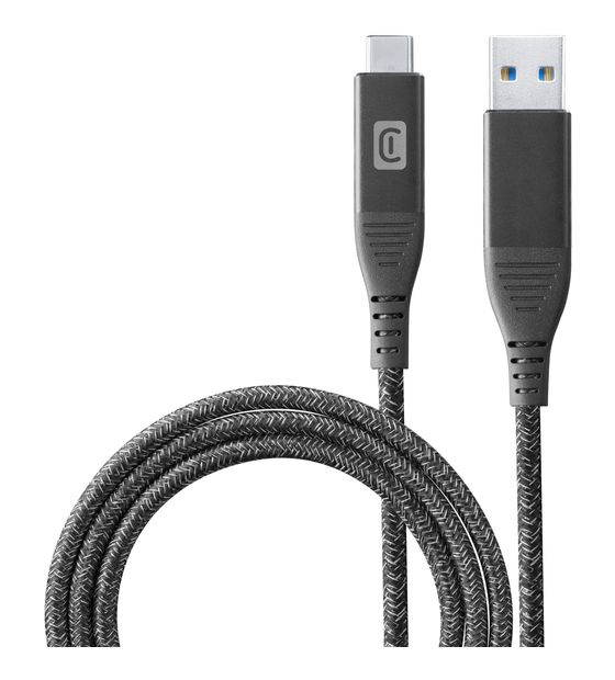 Cellular Line Fast Transfer Data Cable 10 Gbit/s Stecker USB A auf USB C 1 m  (Schwarz) f&uuml;r 23,49 Euro