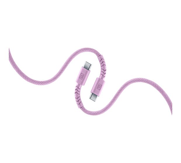 Cellular Line Flexi Braided Data Cable Stecker USB C auf USB C bis 100 W 1,5 m  (Pink) f&uuml;r 16,99 Euro