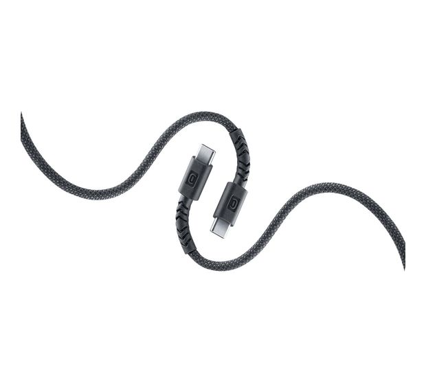 Cellular Line Flexi Braided Data Cable Stecker USB C auf USB C bis 60 W 1,5 m  (Schwarz) f&uuml;r 14,99 Euro