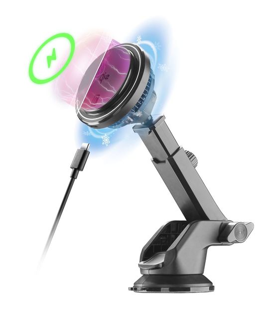 Cellular Line Freeze Mag Qi2 Wireless Holder Magnetische Autohalterung mit Qi2-Technologie und Kühlsystem f&uuml;r 69,99 Euro