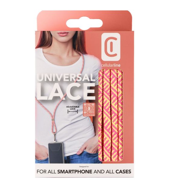 Cellular Line Handykette Universal Necklace Strap Lace Umhängegurt für Universal  (Orange) f&uuml;r 9,99 Euro