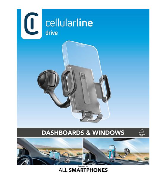 Cellular Line Hug Flexi - Universal Autohalterung für Smartphones mit Saugnapf f&uuml;r 19,99 Euro