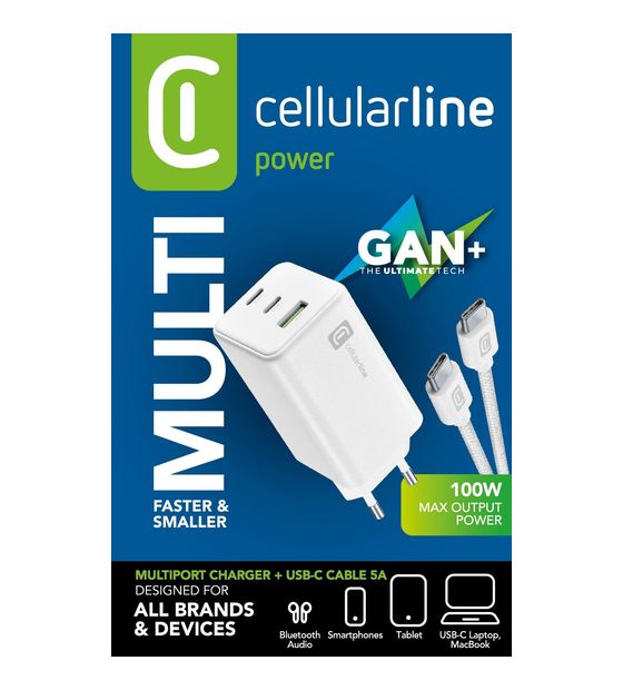 Cellular Line Multipower 100W Kit - Smartphone, tablet e laptop f&uuml;r 59,99 Euro