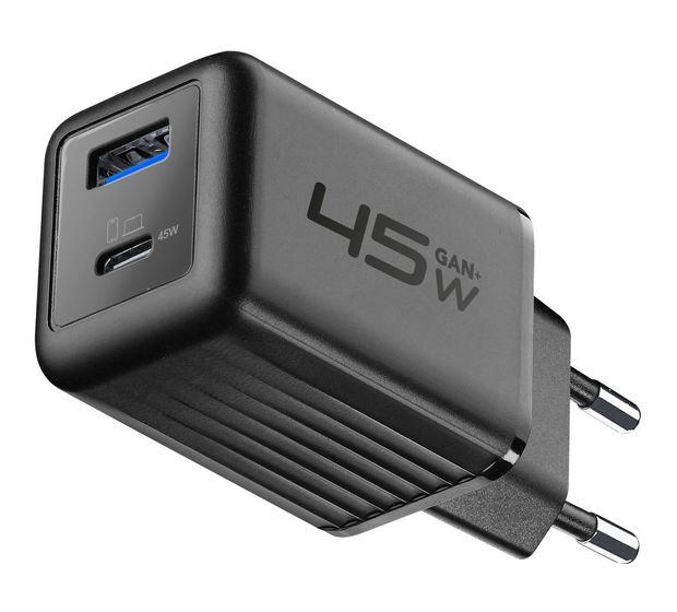 Cellular Line MULTIPOWER MICRO 45W Schnelles, ultrakompaktes Netzladegerät mit 2 Ports, 45 W f&uuml;r 24,99 Euro