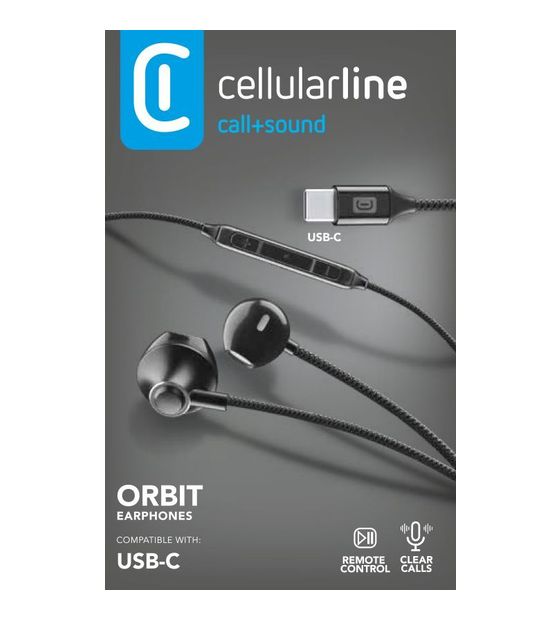 Cellular Line Orbit In-Ear Kopfhörer Kabelgebunden USB Typ-C  (Schwarz) f&uuml;r 19,99 Euro