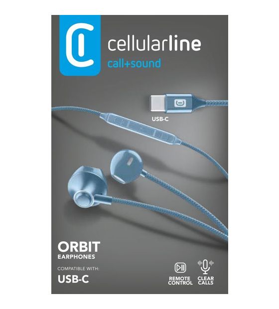 Cellular Line Orbit In-Ear Kopfhörer Kabelgebunden USB Typ-C  (Blau) f&uuml;r 23,49 Euro
