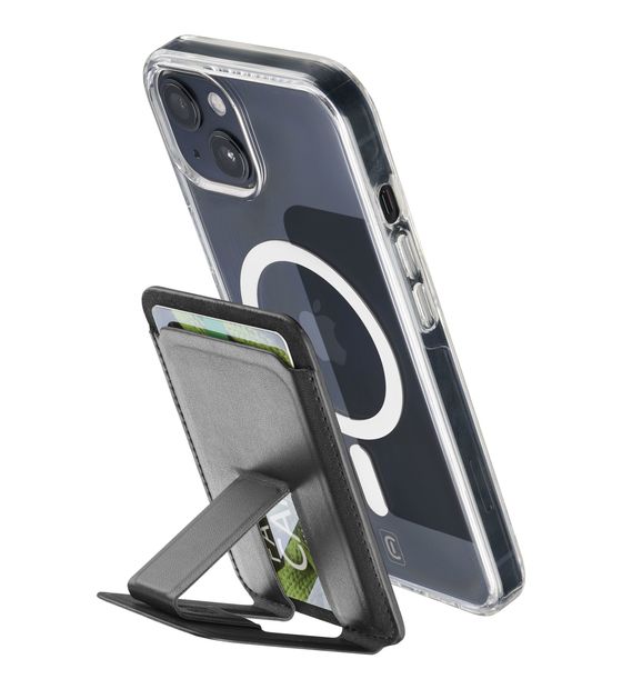 Cellular Line Pocket Stand Mag Kartenhalter 6 mm Universal MagSafe  (Schwarz) f&uuml;r 16,72 Euro