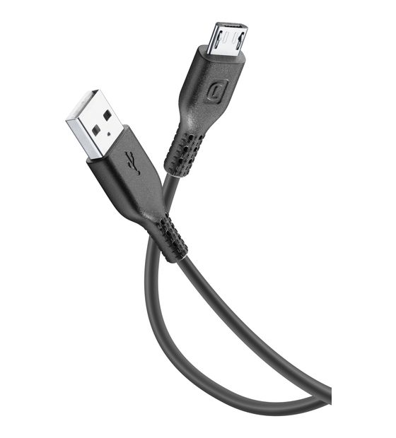 Cellular Line Power Cable USB A auf Micro-USB B bis 10 W 0,6 m  (Schwarz) f&uuml;r 7,99 Euro