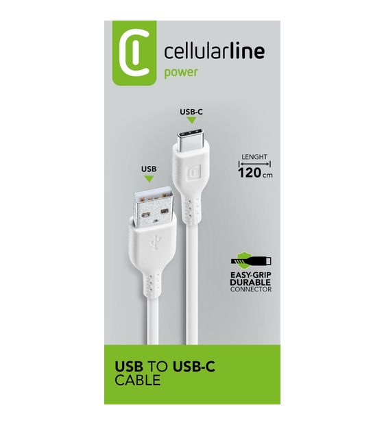 Cellular Line Power Cable USB A auf bis 15 W 1,2 m  (Weiß) f&uuml;r 7,72 Euro
