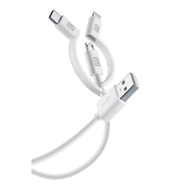 Cellular Line Power Cable Lightning auf USB A 1 m  (Weiß) f&uuml;r 24,99 Euro