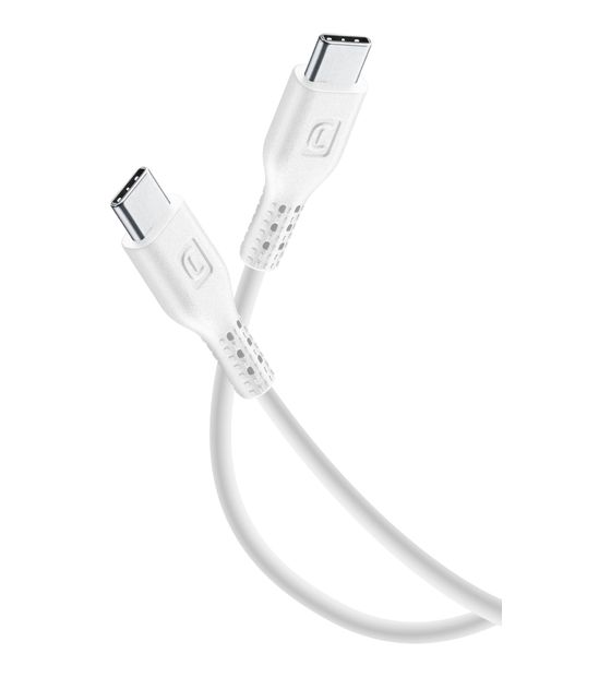 Cellular Line Power Cable Stecker USB C auf USB C bis 60 W 3 m  (Weiß) f&uuml;r 14,99 Euro