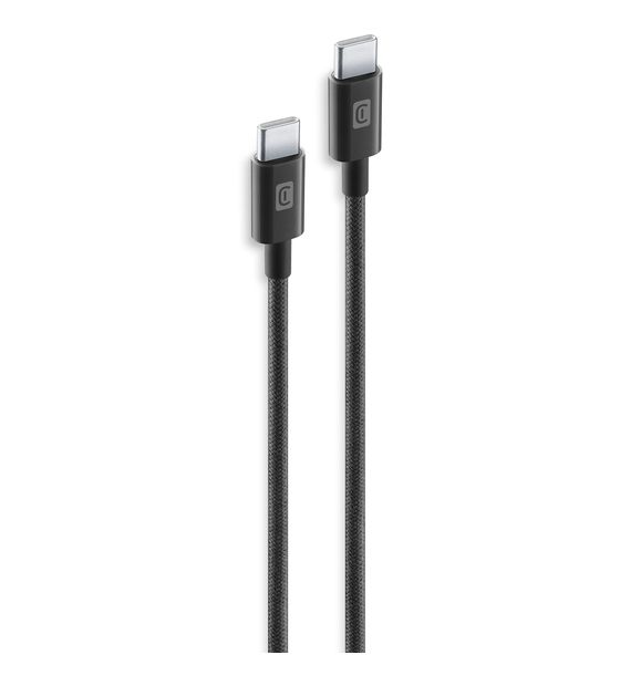 Cellular Line Power Cable Stecker Rundkabel USB C auf USB C bis 60 W 1,5 m  (Schwarz) f&uuml;r 14,99 Euro